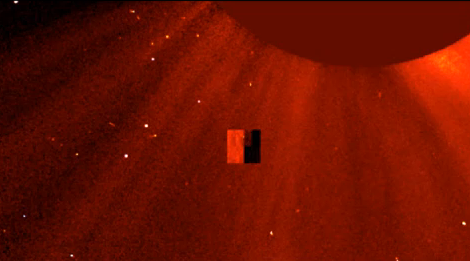 UFO sighting of cube in sun, soho, nasa july 2011, real borg aliens vessel, star trek
