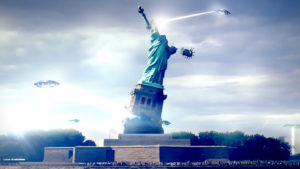 Ilyet eddig csak a filmekben láttunk: UFO a New York-i Szabaság-szobor felett