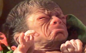 80 évesnek néz ki a világ legrondább újszülöttje